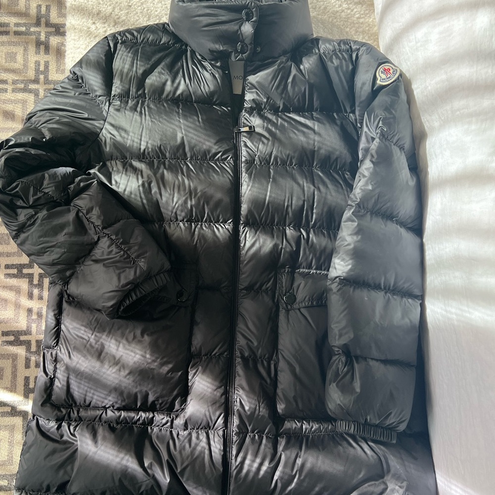 Long Moncler Lans Jacket worn once for sale. Excellent condition. Like new.